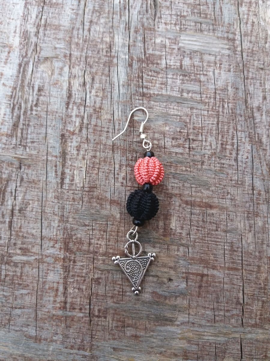 Button Dangle Earrings