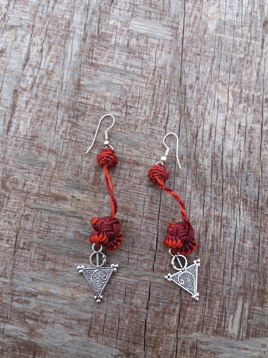 Button Dangle Earrings