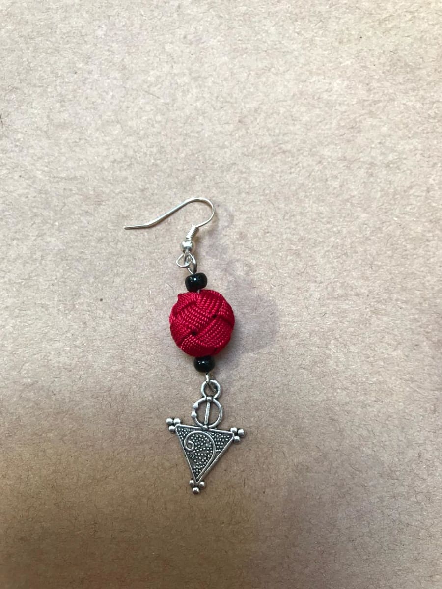 Button Dangle Earrings