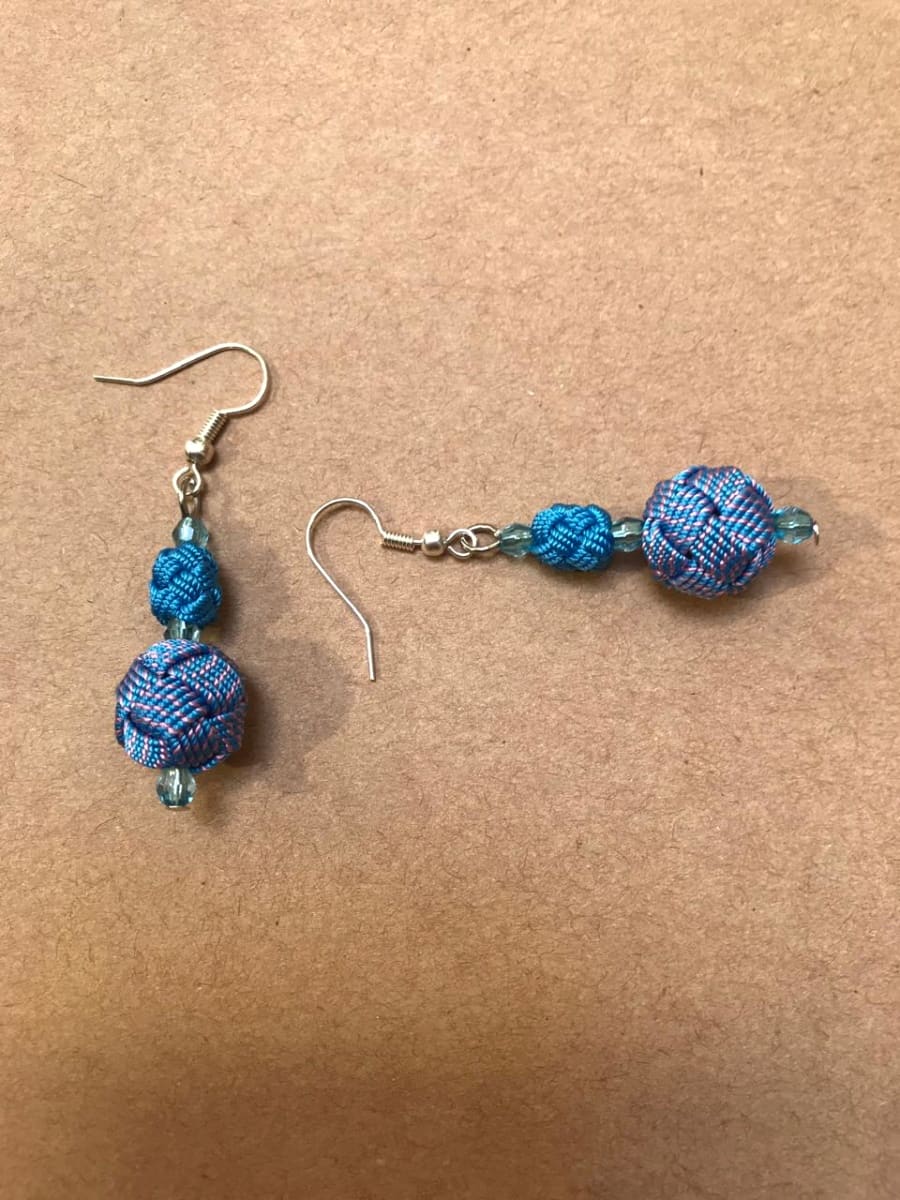 Ball and Button Earrings