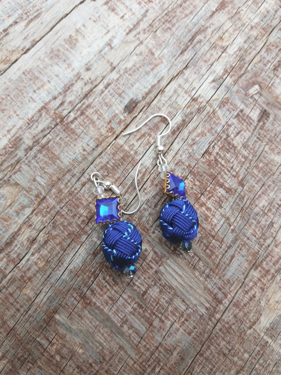 Ball and Button Earrings