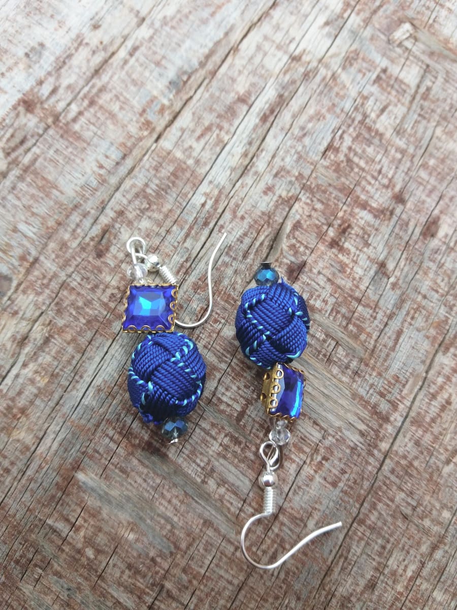 Ball and Button Earrings