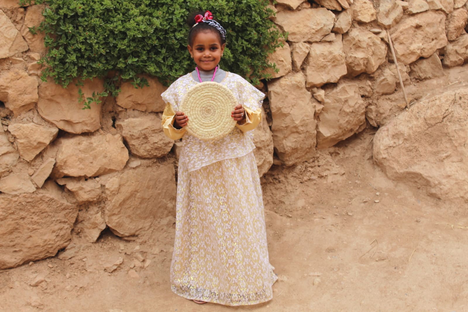  Woven Basket  White Morocco