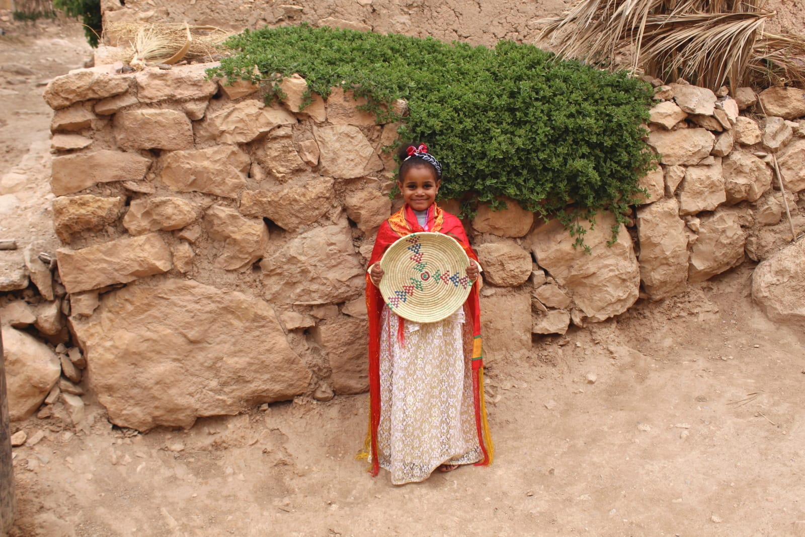 Woven Basket  Colored Morocco