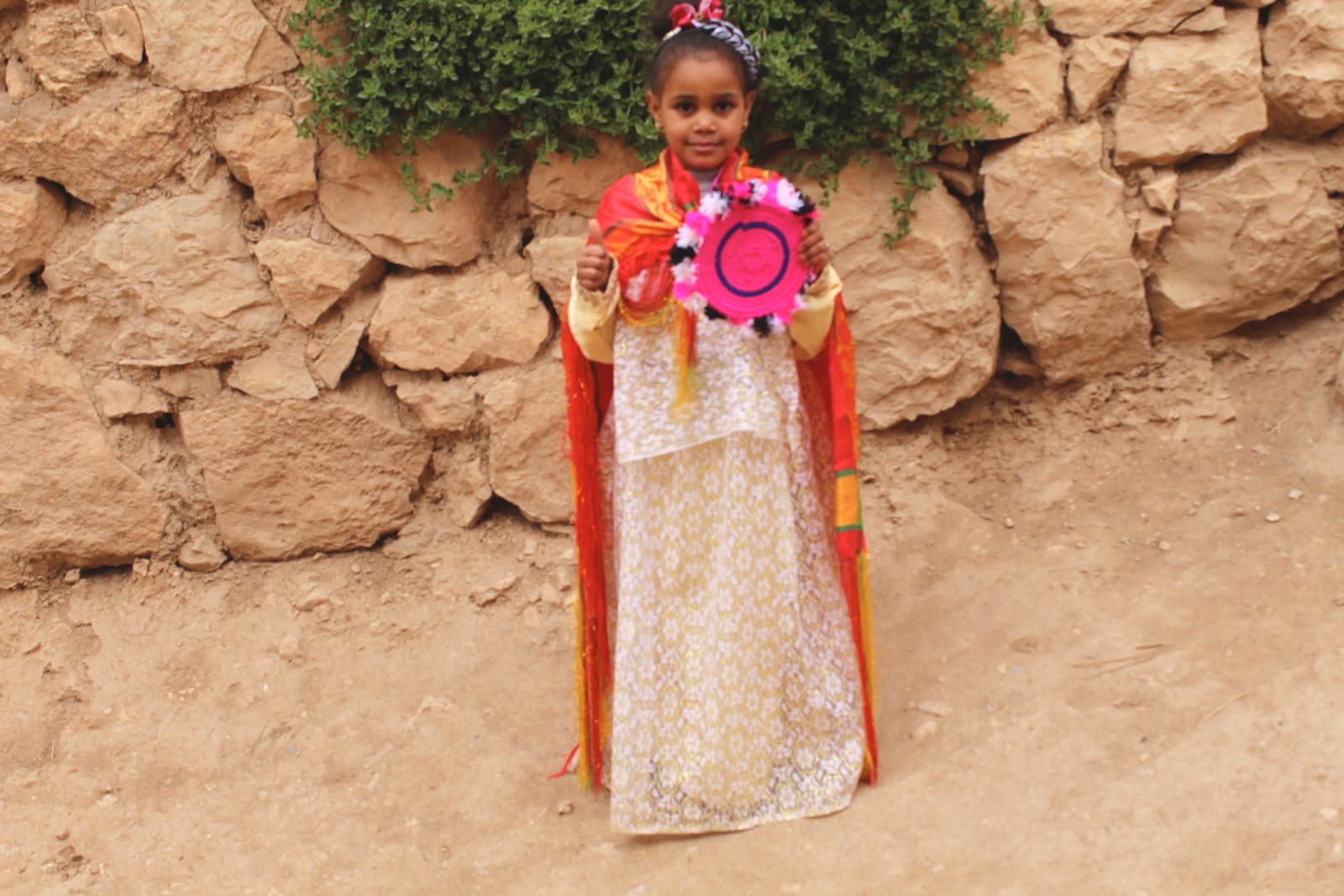  Woven Basket Acrylic thread Pink, Black Morocco