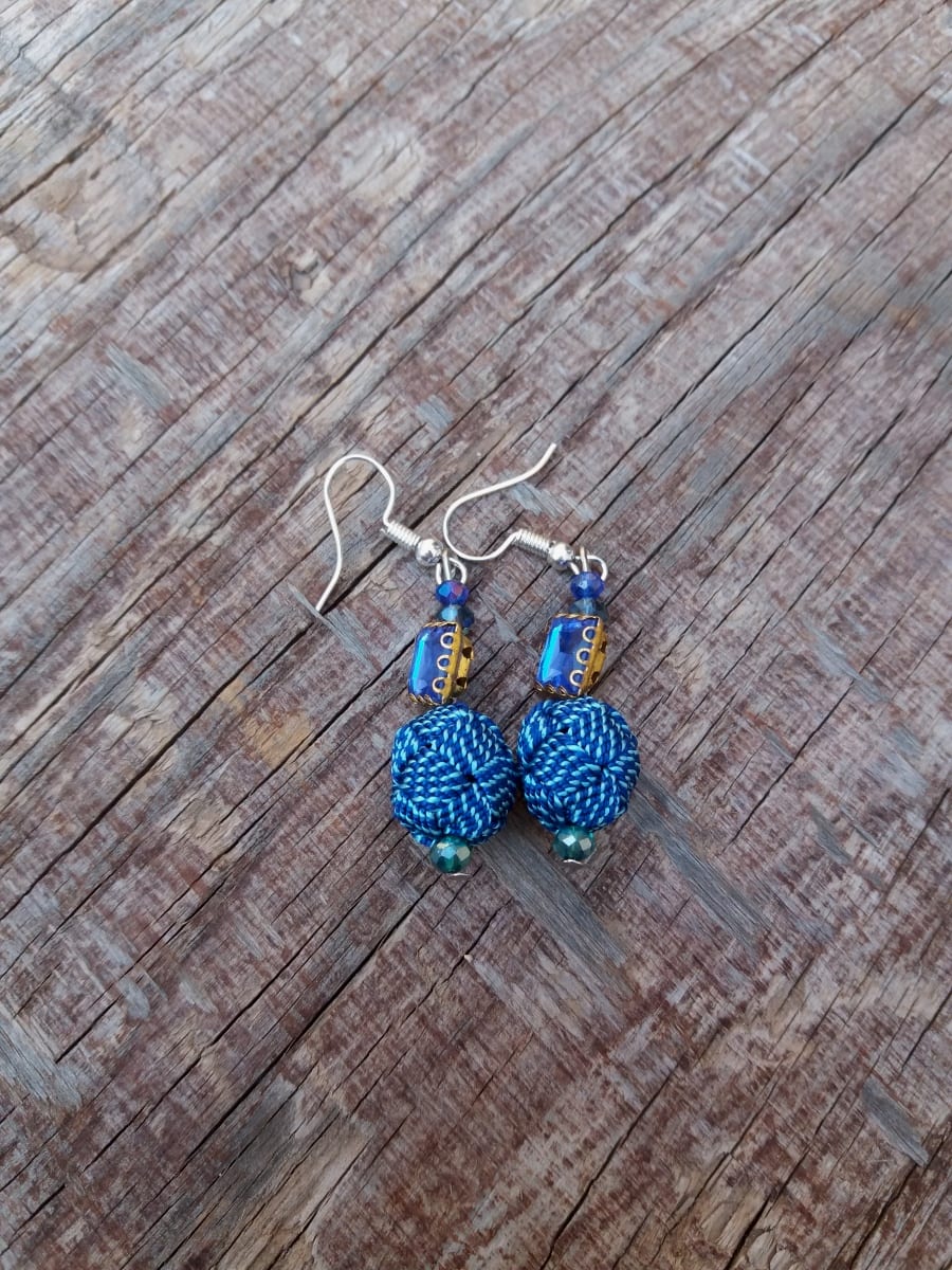 Ball and Button Earrings