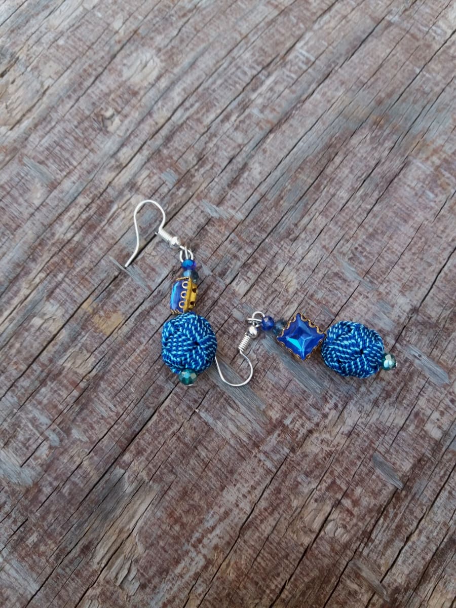 Ball and Button Earrings