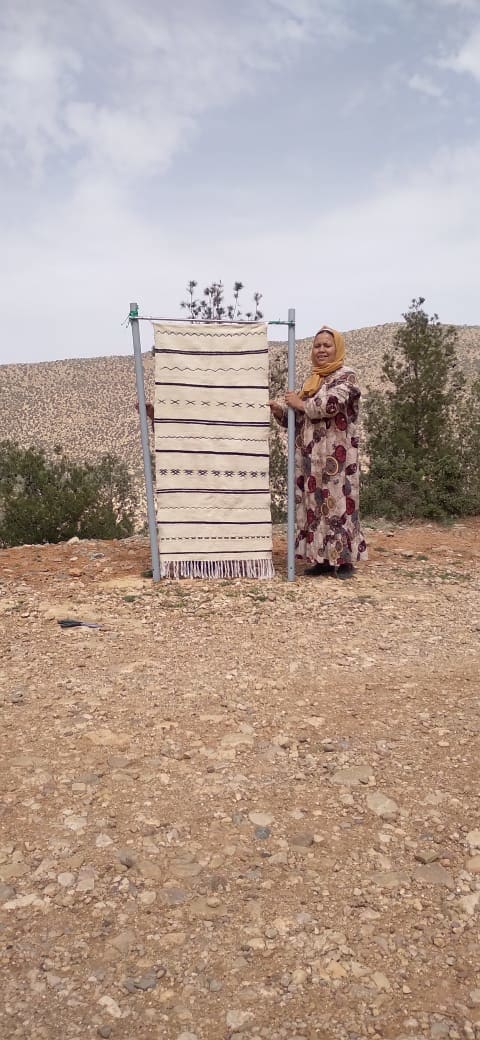  Flatweave  Black, White Morocco
