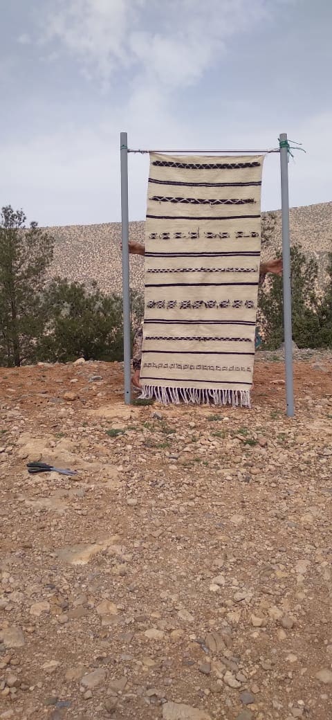  Flatweave  Black, White Morocco