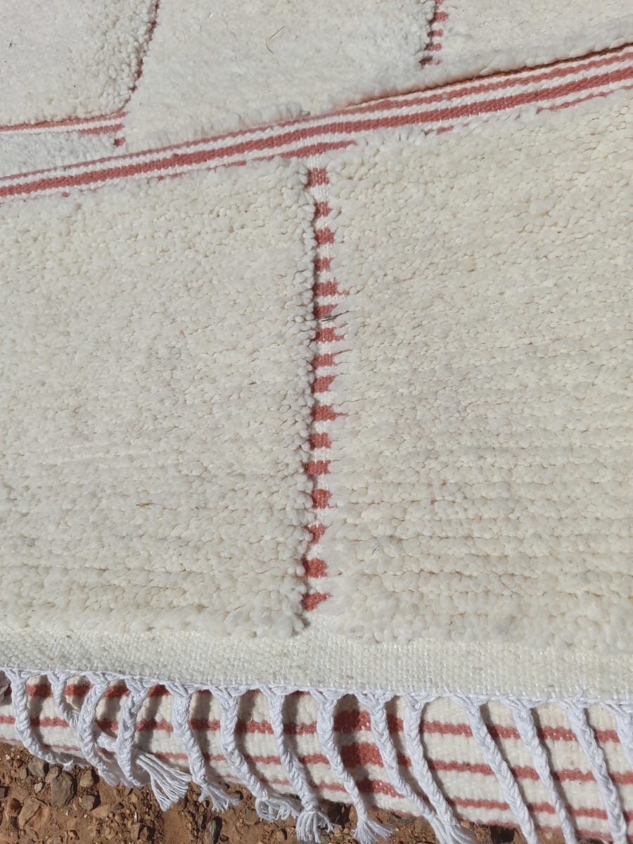  Rug   Pink, White Morocco