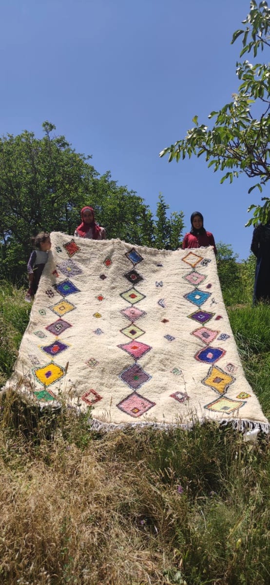  Azilal Rug Wool Colored Morocco