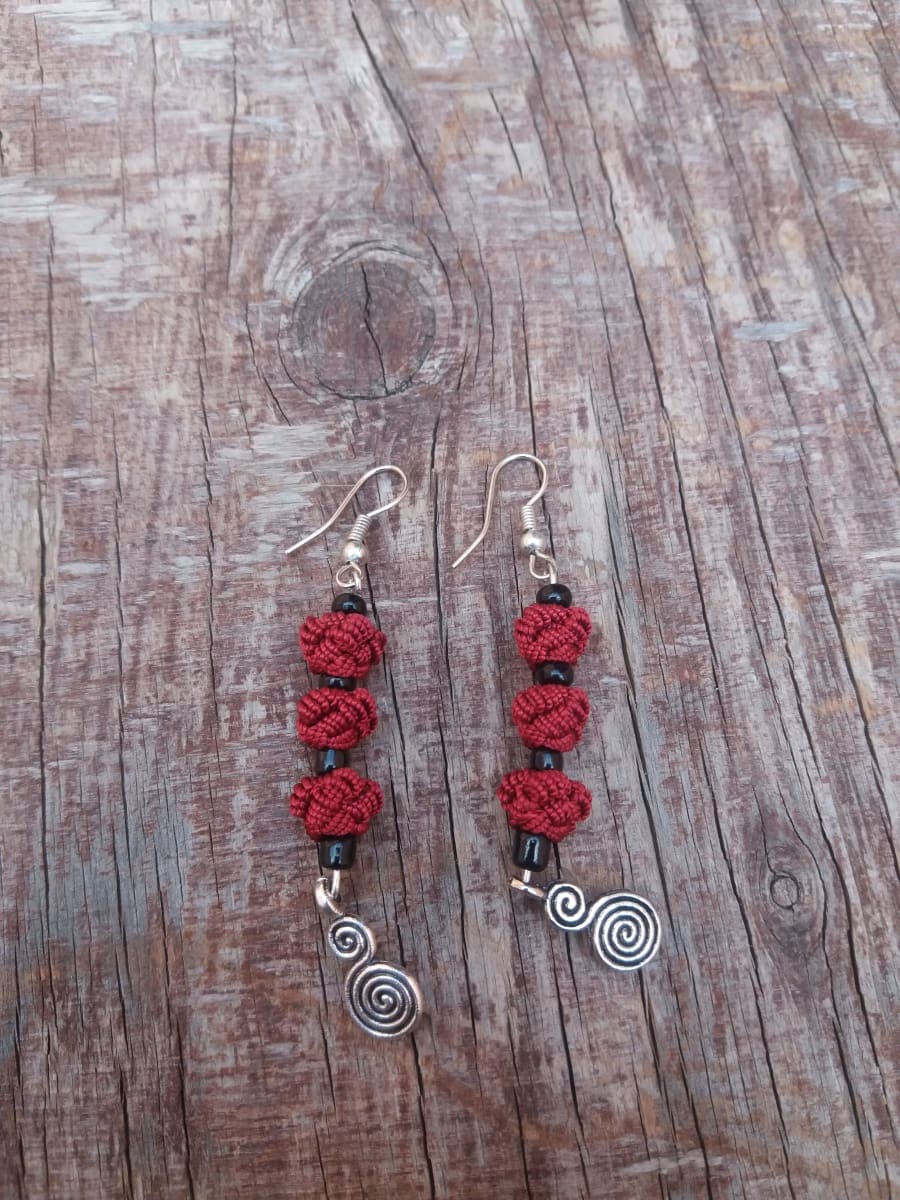 Button Dangle Earrings