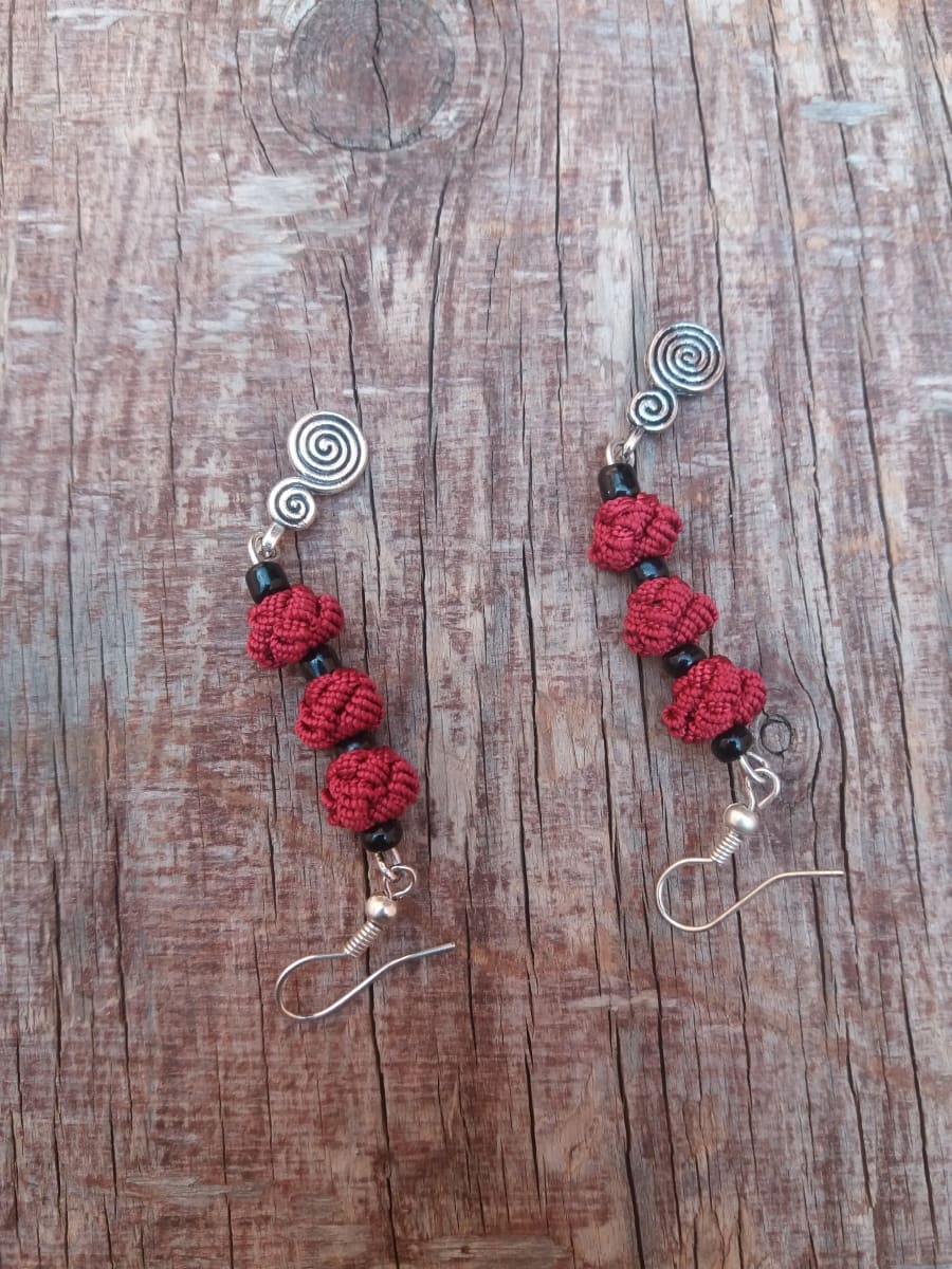 Button Dangle Earrings