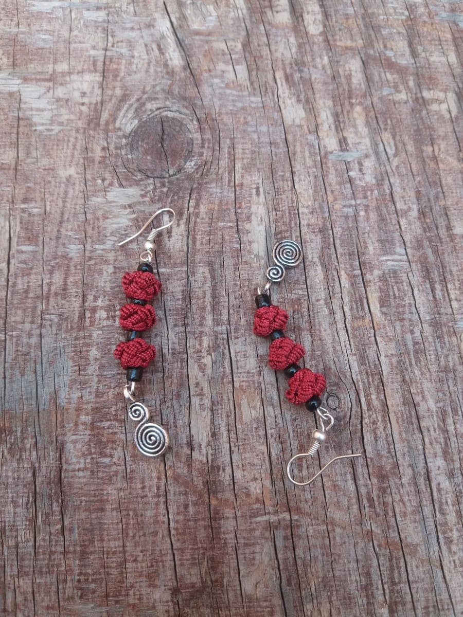Button Dangle Earrings