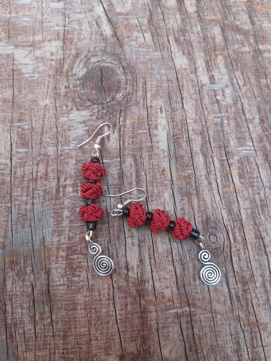 Button Dangle Earrings