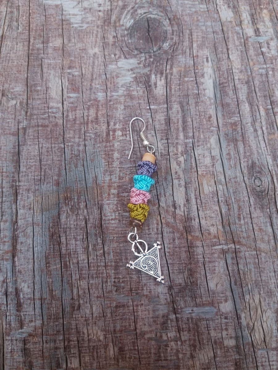 Button Dangle Earrings