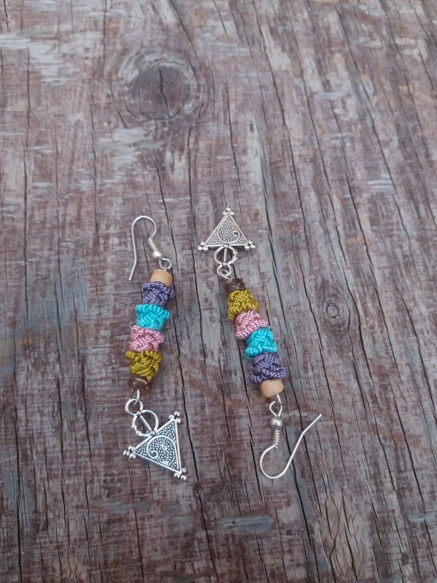 Button Dangle Earrings