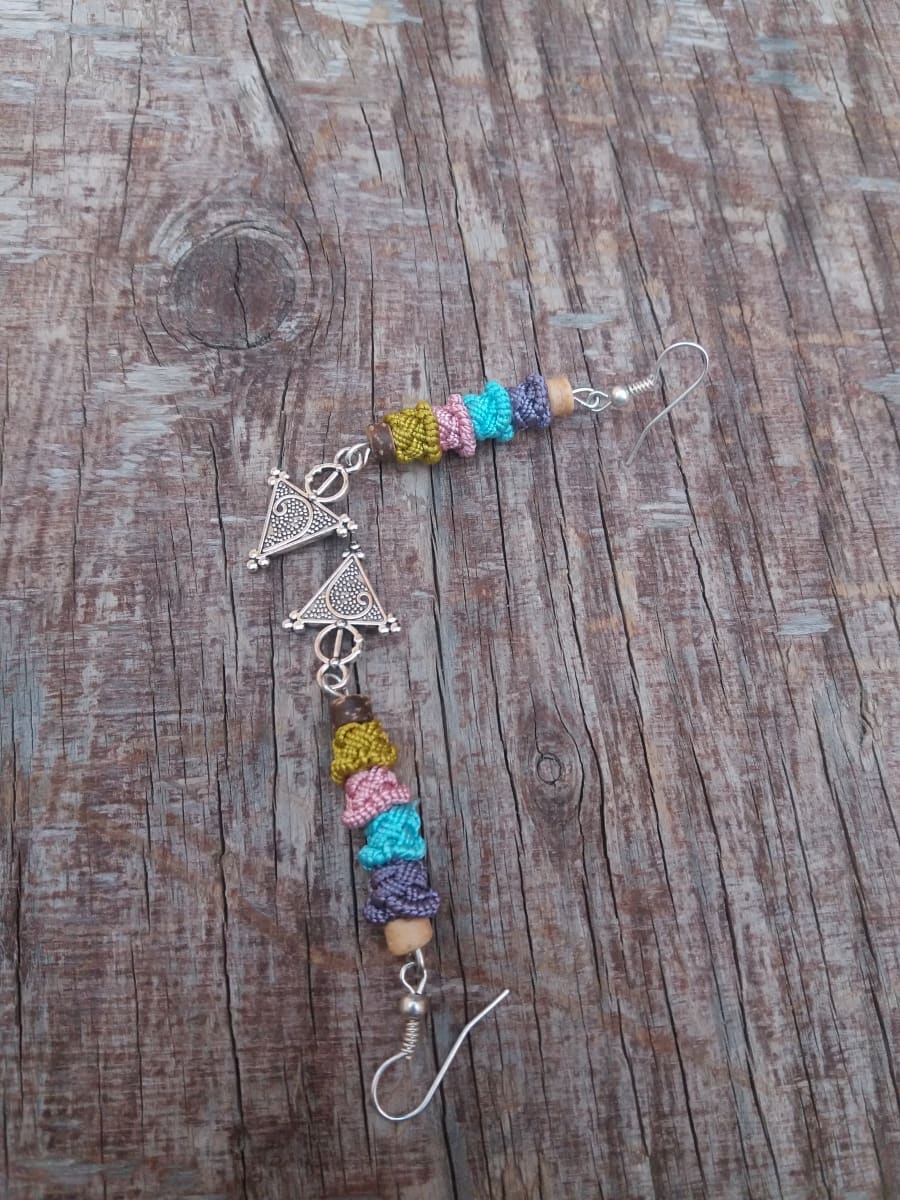 Button Dangle Earrings