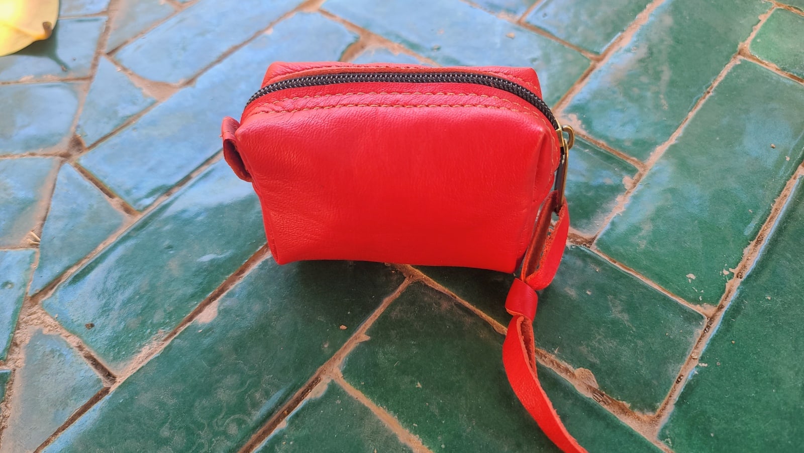   small bag leather Red, Black Morocco