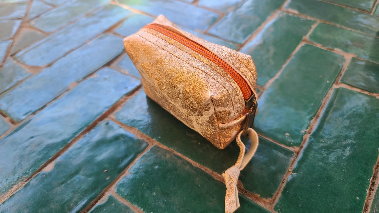  small bag leather Orange, Brown Morocco
