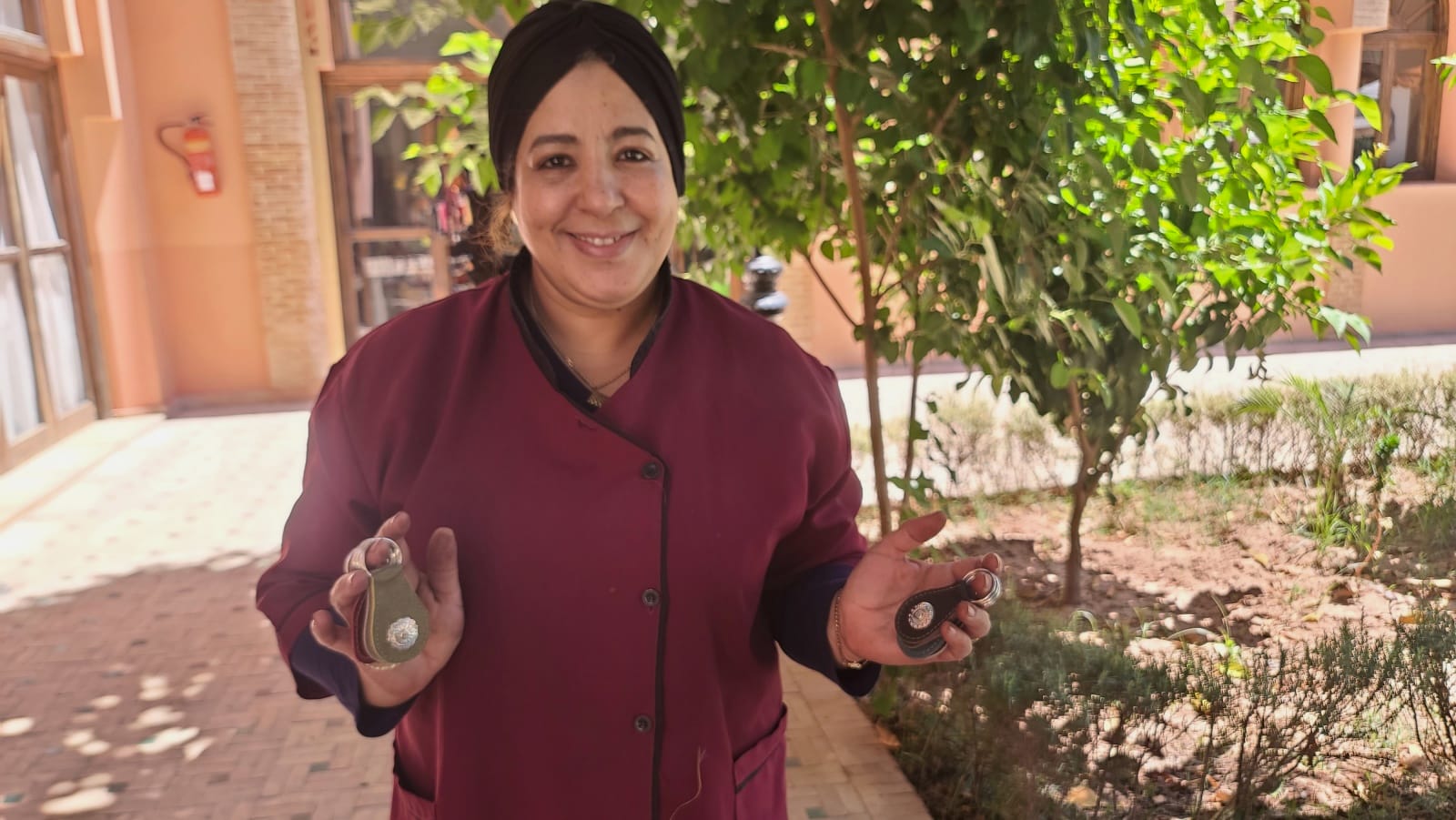   small bag leather Brown, Grey Morocco