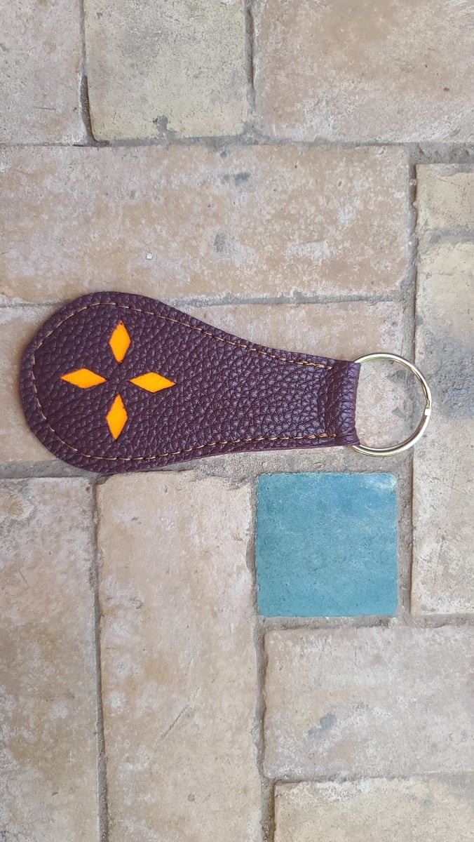   small bag leather Purple, Orange Morocco