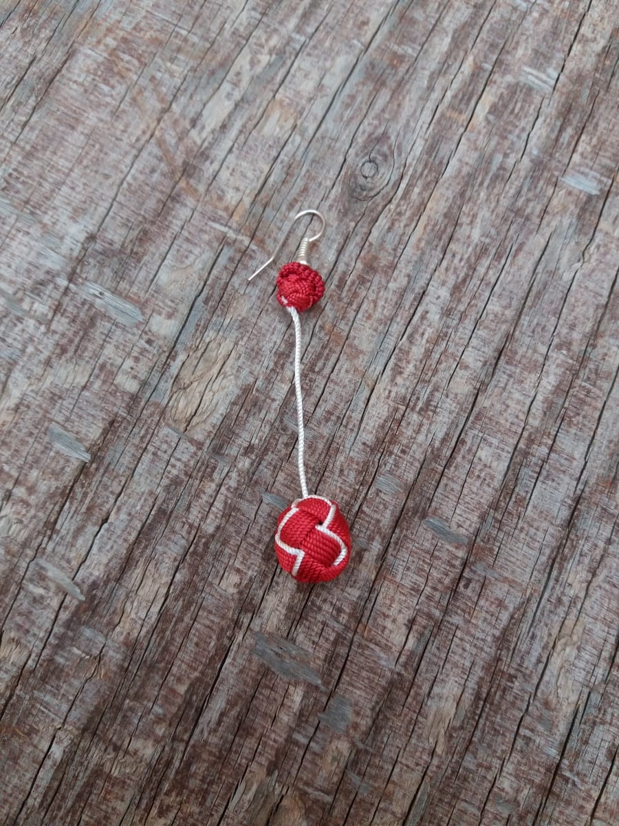 Ball and Button Earrings