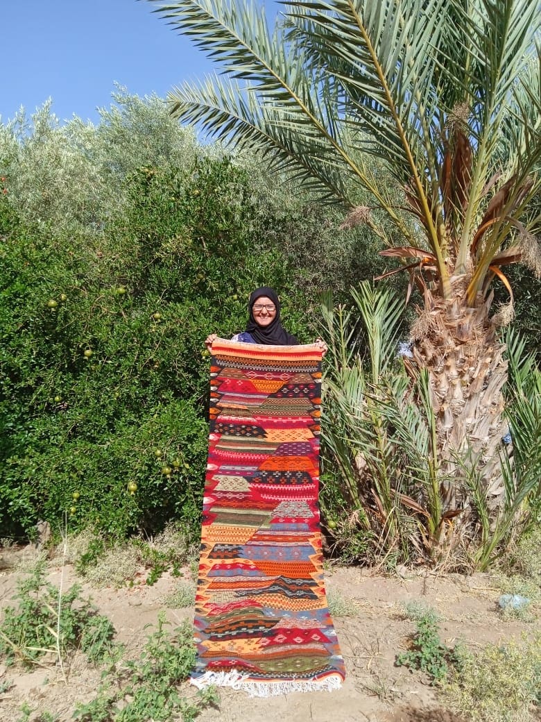 Handmade Moroccan Flatweave Rug