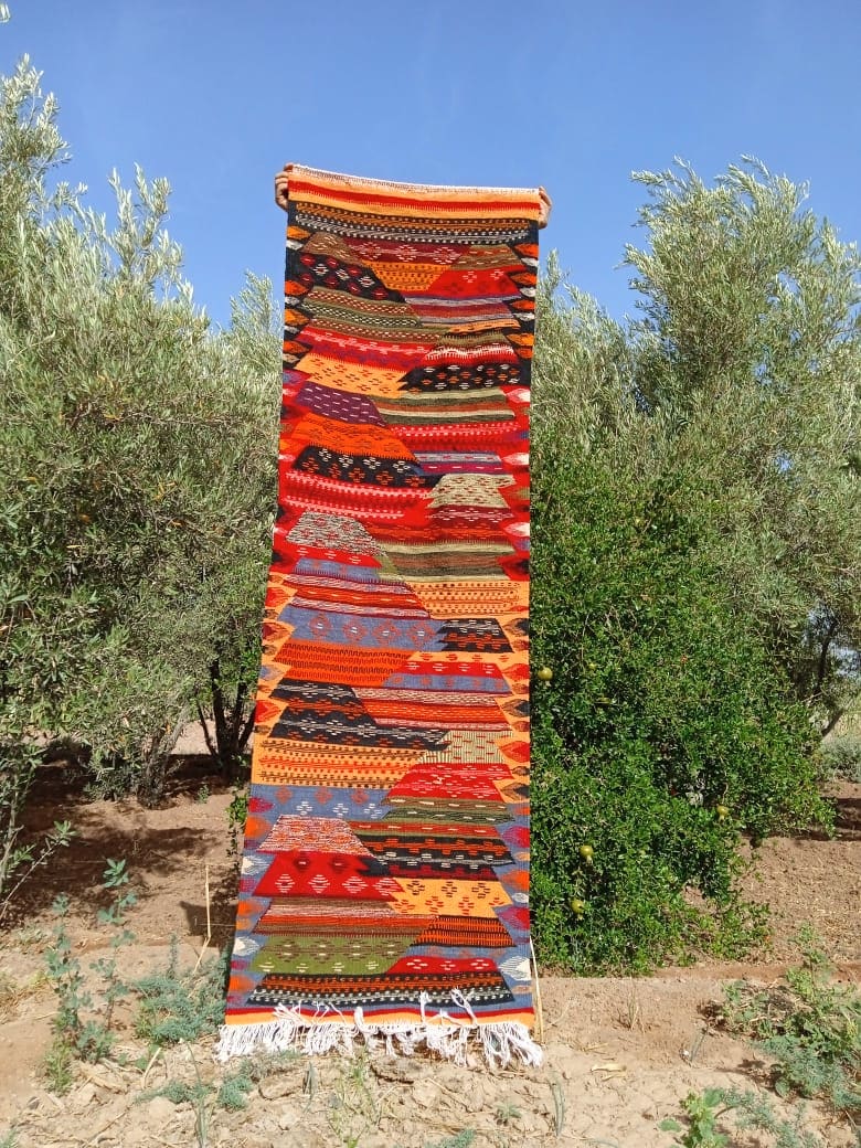 Handmade Moroccan Flatweave Rug