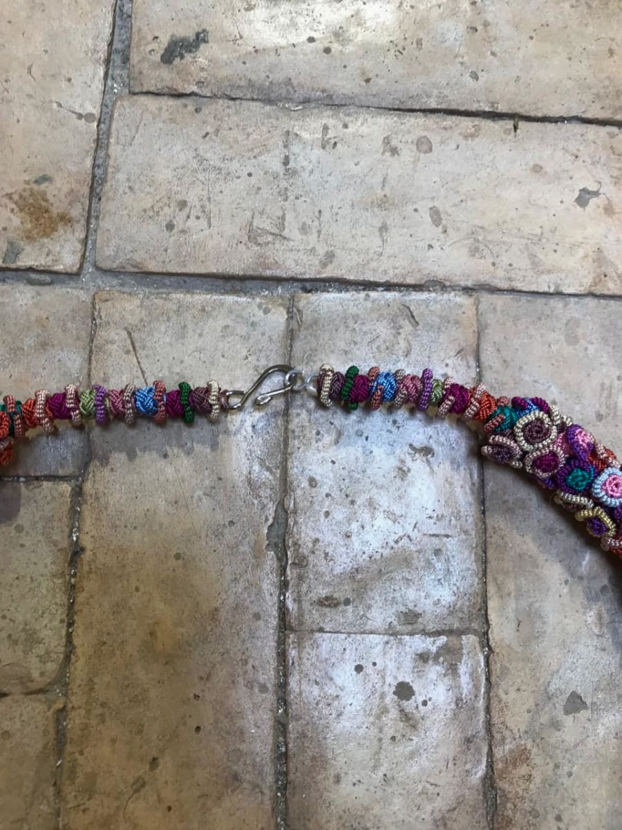  Cluster Necklace  Colored Morocco