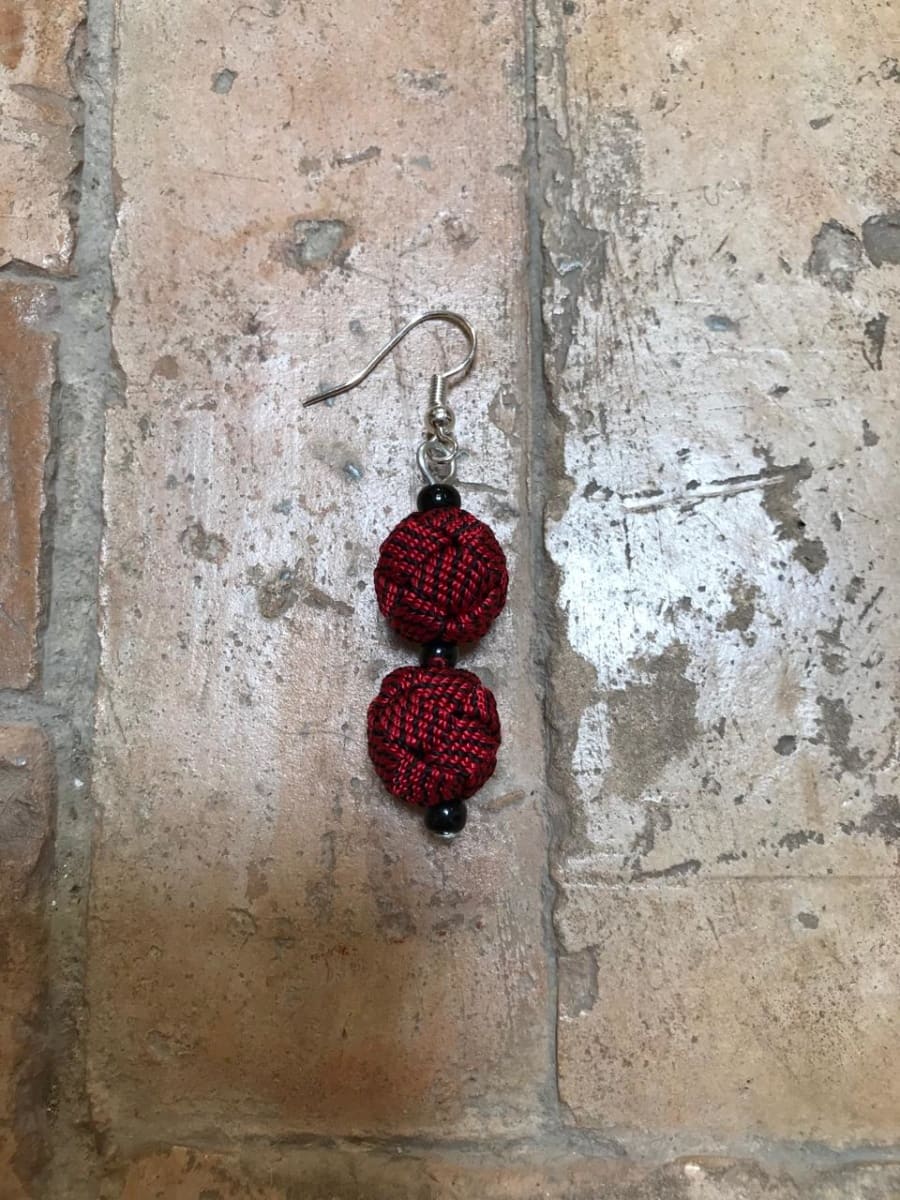Ball and Button Earrings