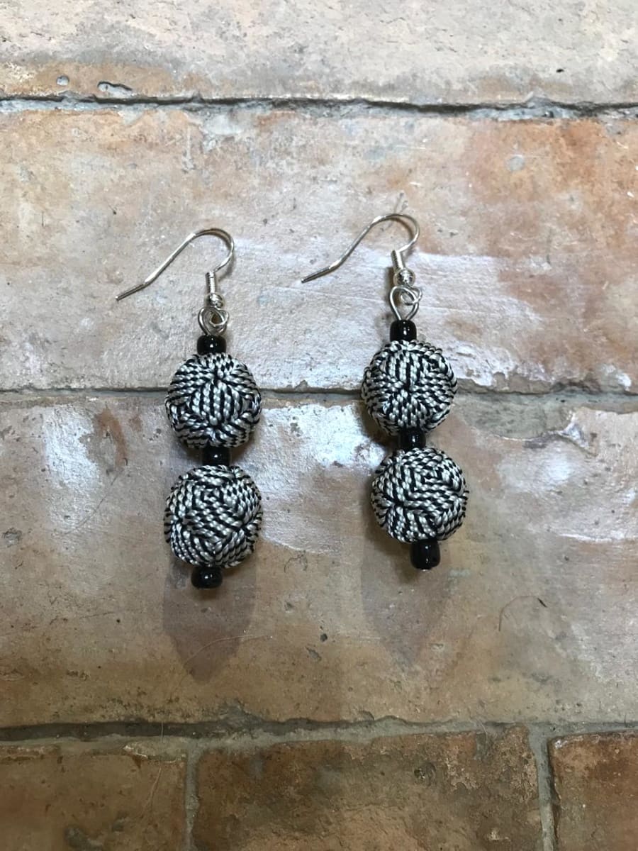 Ball and Button Earrings