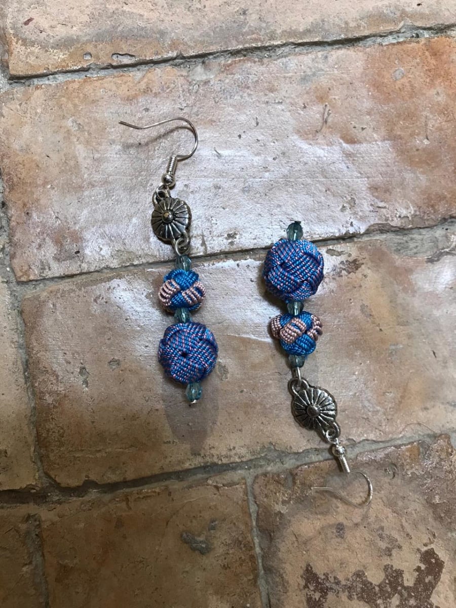 Ball and Button Earrings