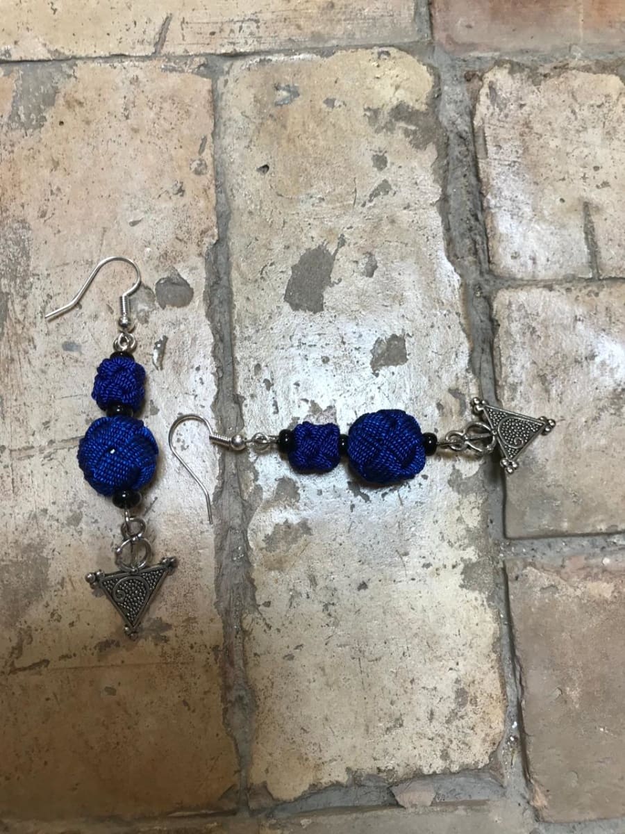 Ball and Button Earrings