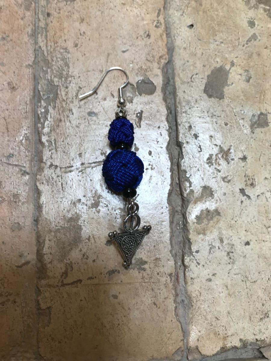 Ball and Button Earrings