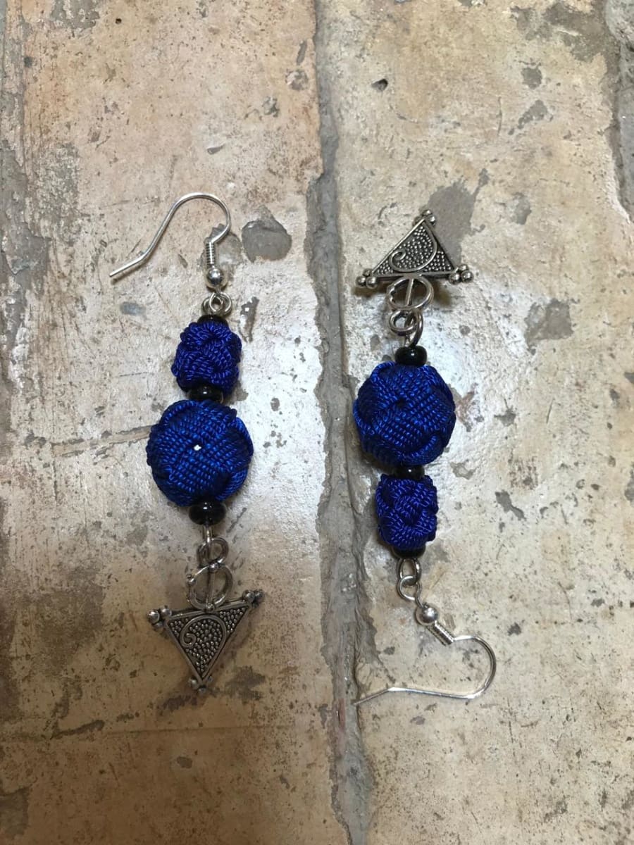 Ball and Button Earrings