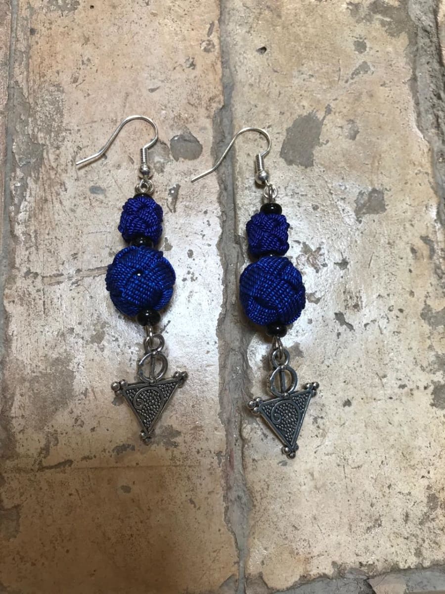 Ball and Button Earrings