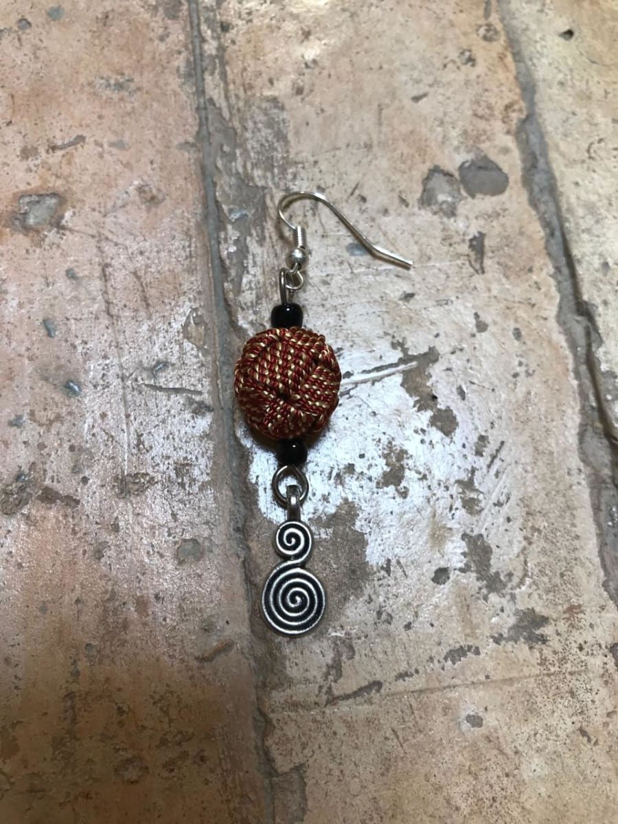 Ball and Button Earrings