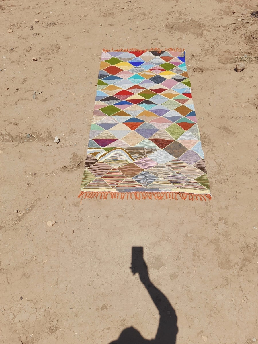  Flatweave  Red, Yellow Morocco