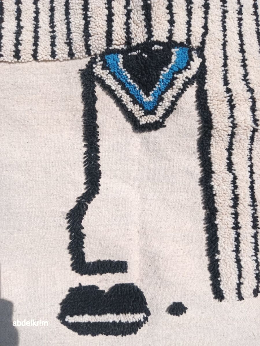  Mixed handmade rug  Black, White Morocco