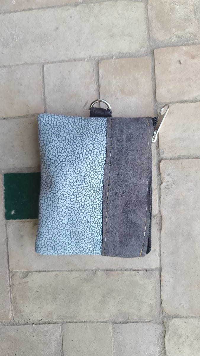   small bag leather Grey, White Morocco