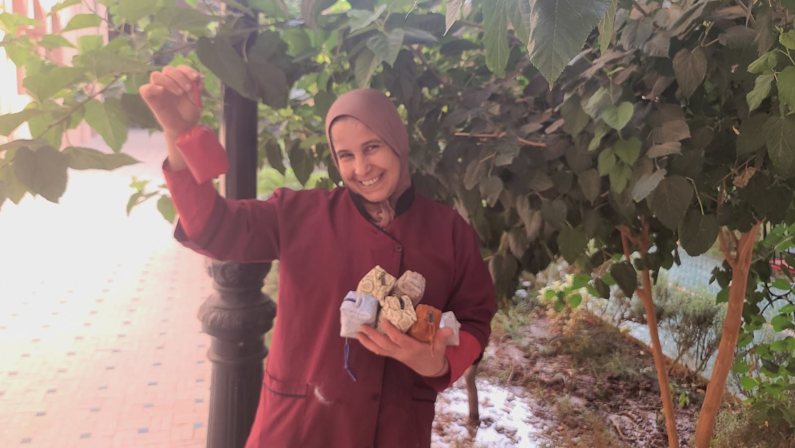   small bag leather Brown, White Morocco