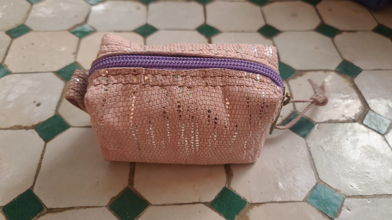   small bag leather Purple, Pink Morocco