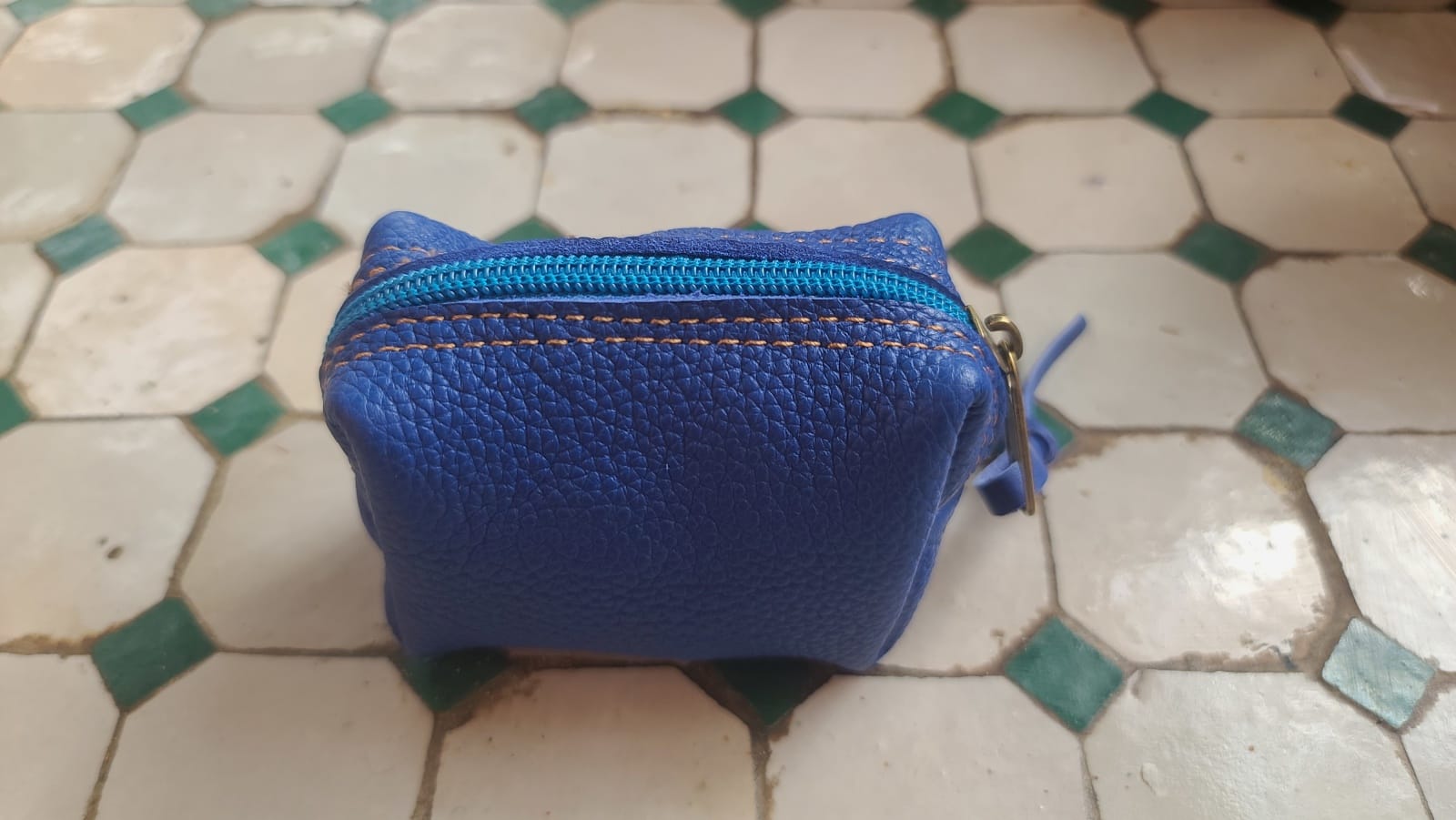   small bag leather Blue Morocco