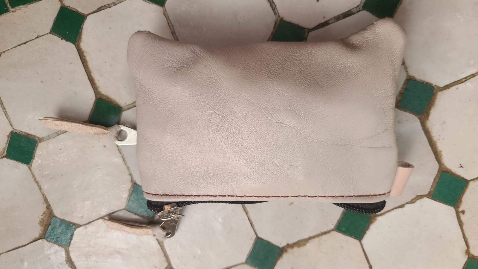   small bag leather Black, White Morocco