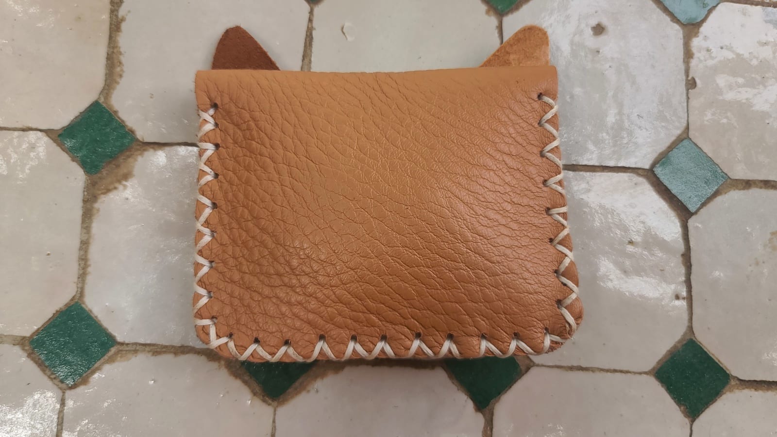   small bag leather and Sabra silk Brown Morocco