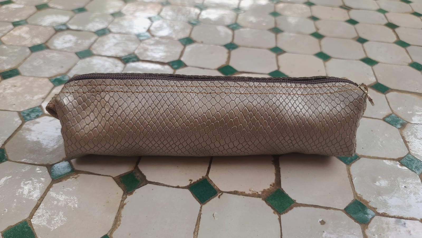   small bag leather Grey, Black Morocco