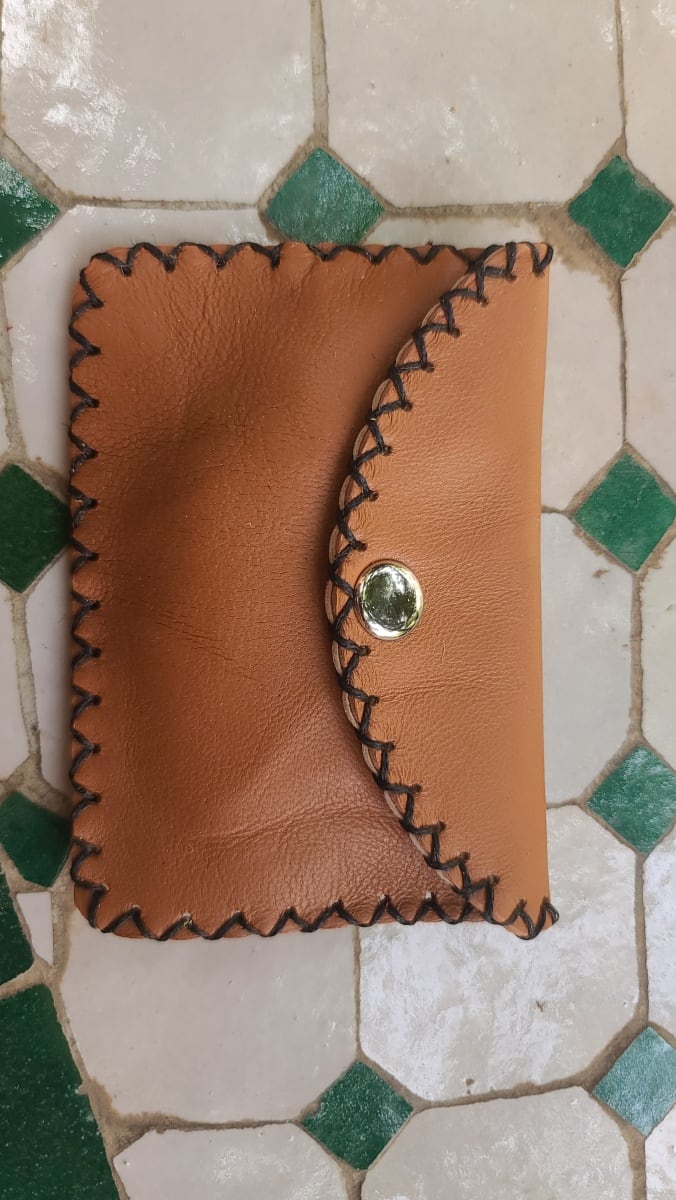   small bag leather and Sabra silk Brown Morocco