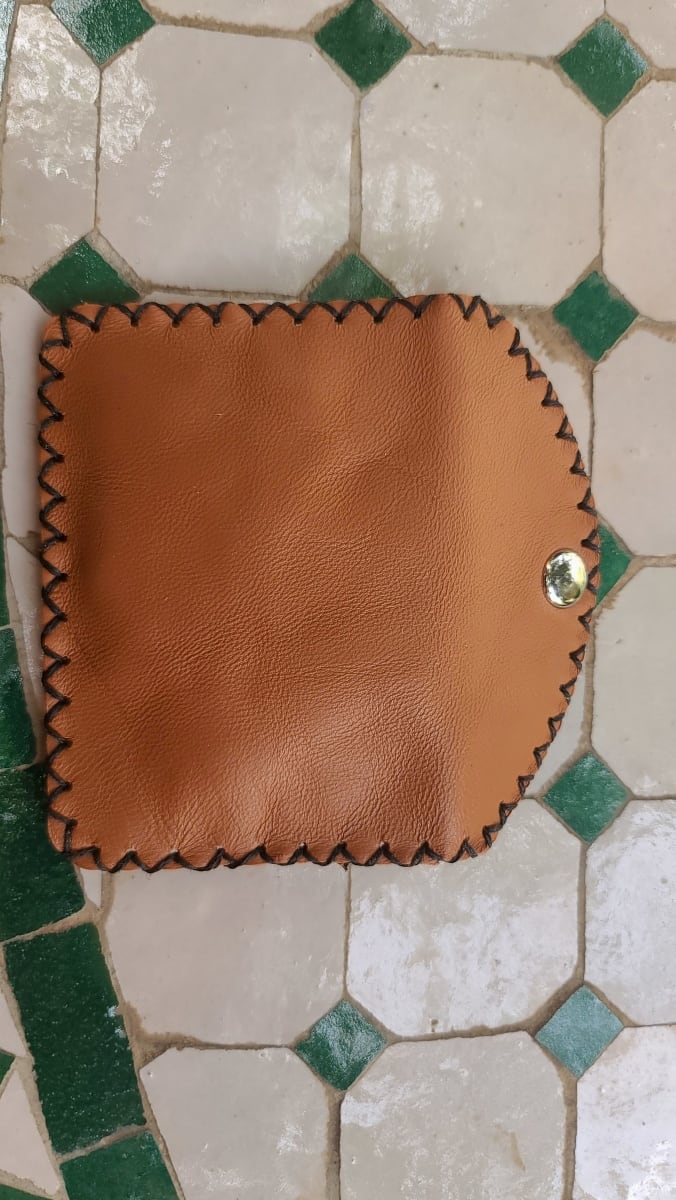   small bag leather and Sabra silk Brown Morocco