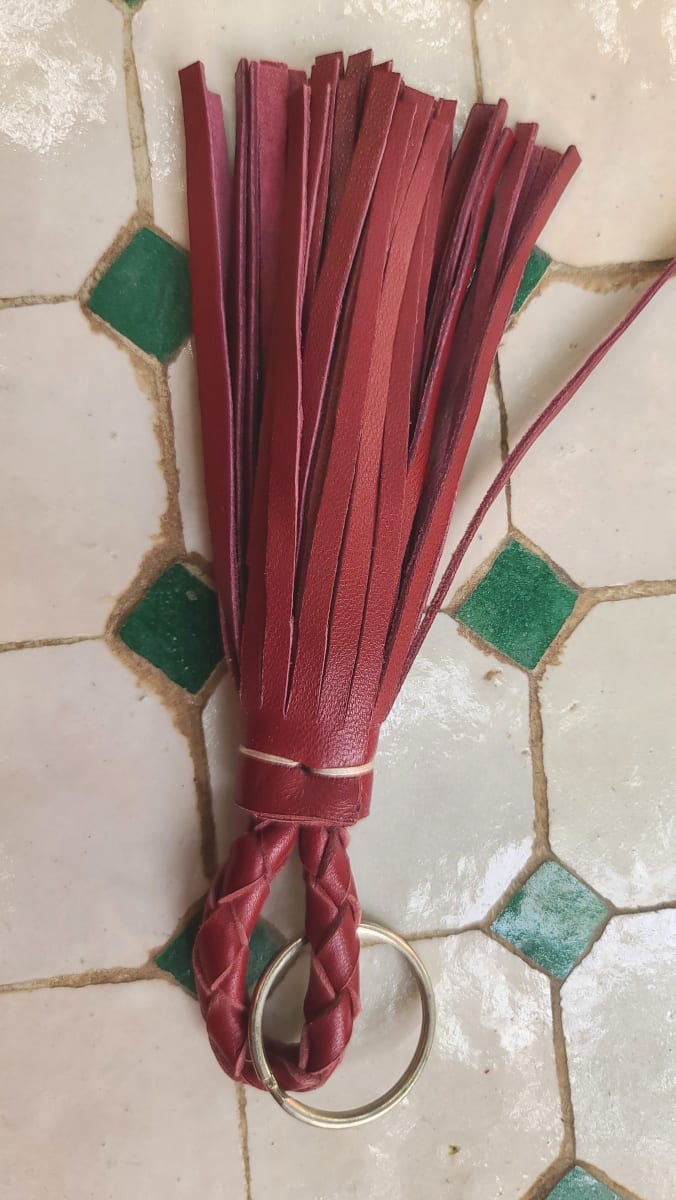   small bag leather and Sabra silk Red Morocco